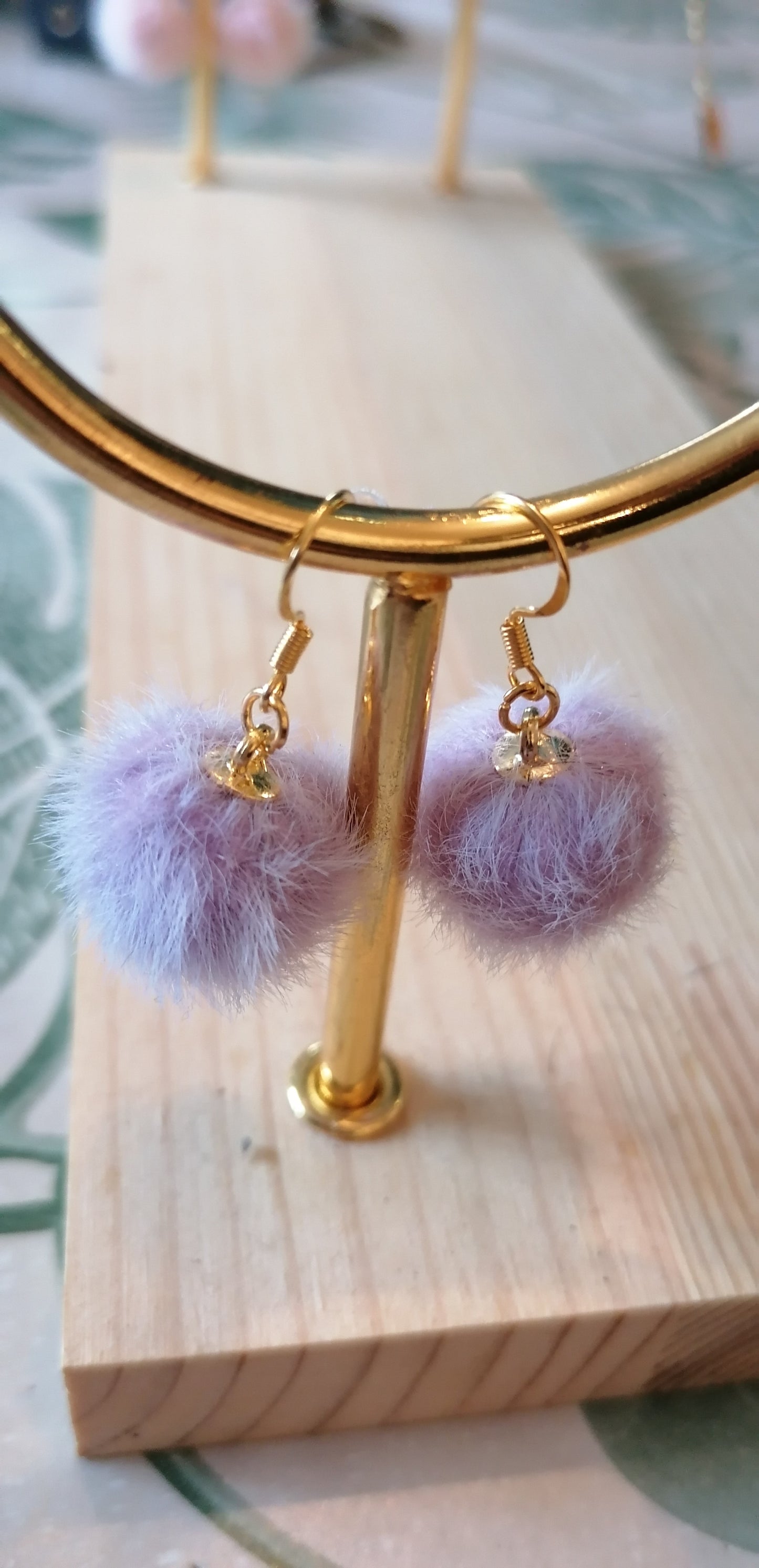 Boucles d'oreilles pompom