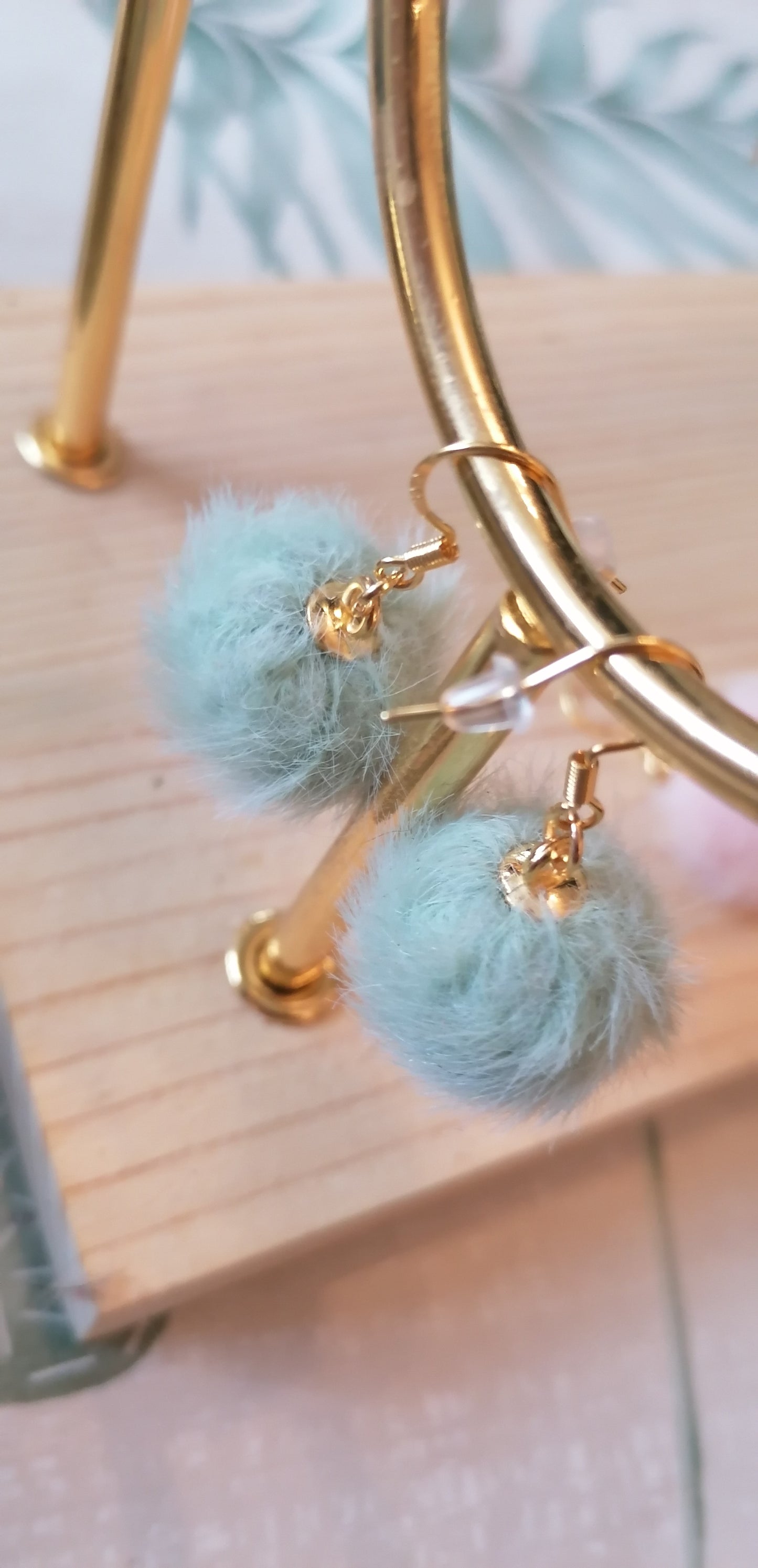 Boucles d'oreilles pompom