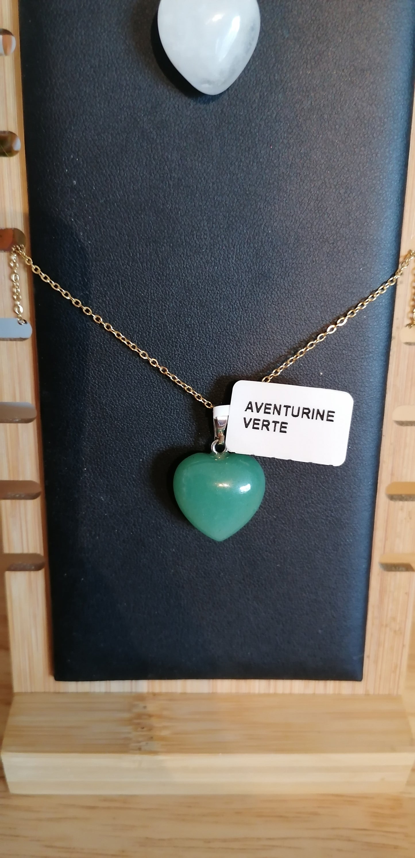 Pendentif en cœur argenté