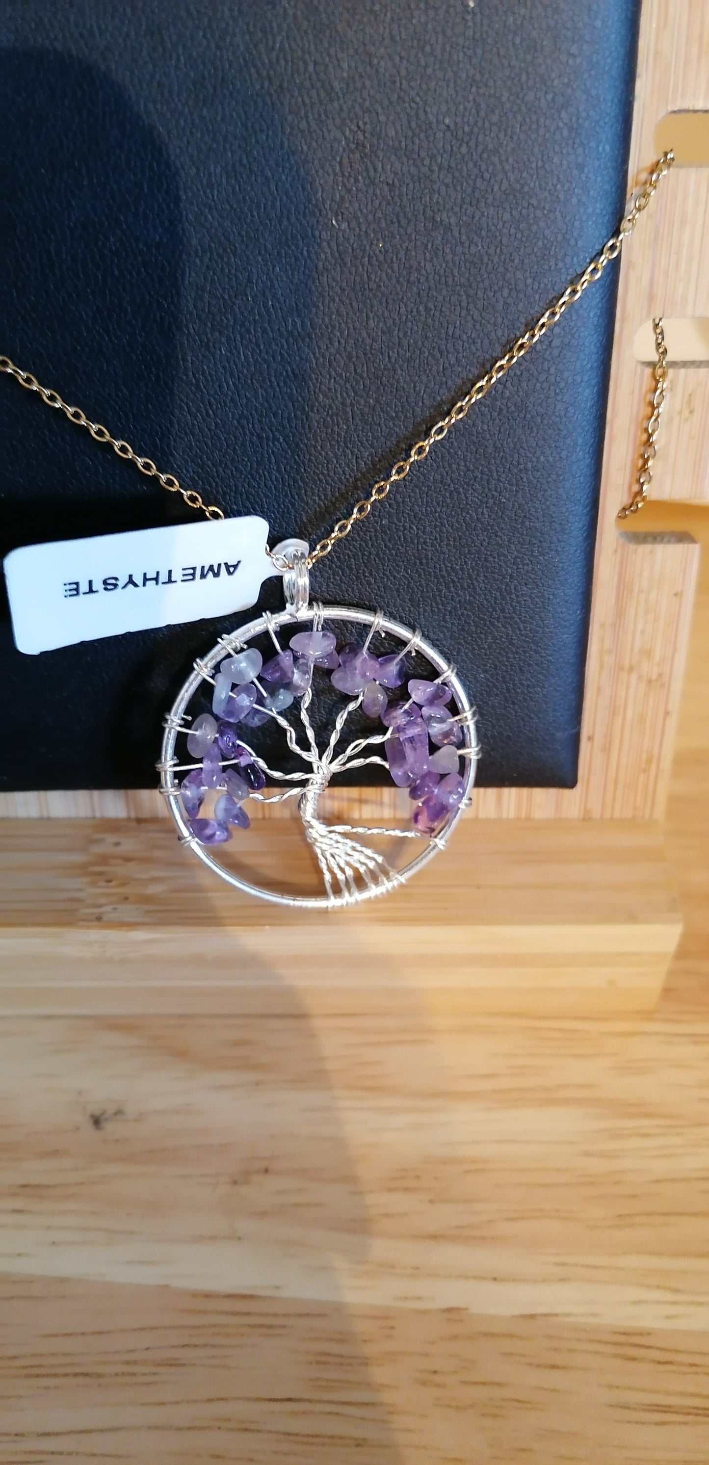 Pendentif arbre de vie argenté